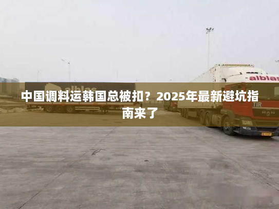 中国调料运韩国总被扣?2025年最新避坑指南来了 中国调料运韩国总被扣?2025年最新避坑指南来了
