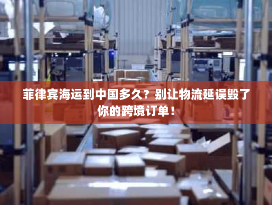 菲律宾海运到中国多久？别让物流延误毁了你的跨境订单！
