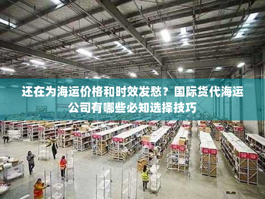 还在为海运价格和时效发愁？国际货代海运公司有哪些必知选择技巧