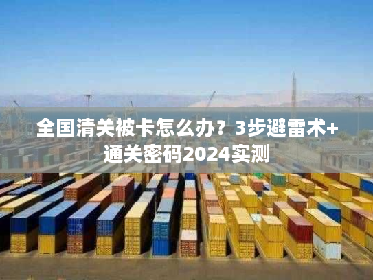 全国清关被卡怎么办？3步避雷术+通关密码2024实测