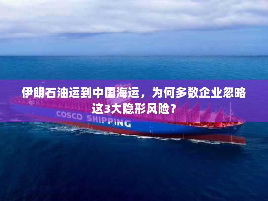 伊朗石油运到中国海运,为何多数企业忽略这3大隐形风险? 伊朗石油运到中国海运,为何多数企业忽略这3大隐形风险?