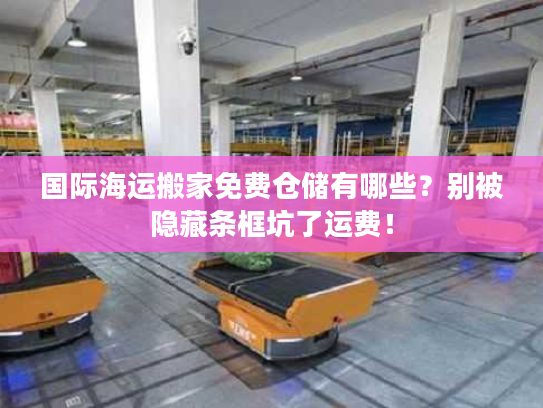 国际海运搬家免费仓储有哪些？别被隐藏条框坑了运费！