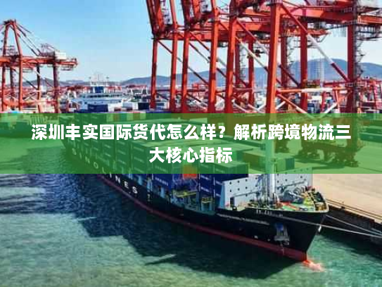 深圳丰实国际货代怎么样?解析跨境物流三大核心指标 深圳丰实国际货代怎么样?解析跨境物流三大核心指标
