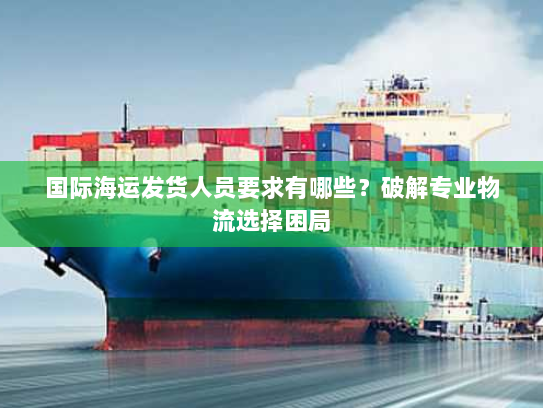 国际海运发货人员要求有哪些？破解专业物流选择困局