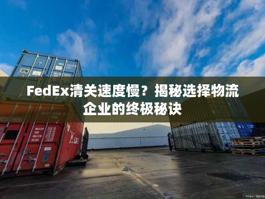 FedEx清关速度慢?揭秘选择物流企业的终极秘诀 FedEx清关速度慢?揭秘选择物流企业的终极秘诀