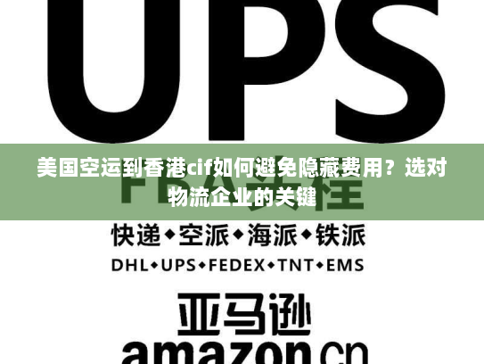 美国空运到香港cif如何避免隐藏费用?选对物流企业的关键 美国空运到香港cif如何避免隐藏费用?选对物流企业的关键