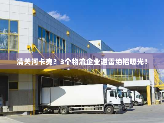 清关河卡壳?3个物流企业避雷绝招曝光! 清关河卡壳?3个物流企业避雷绝招曝光!