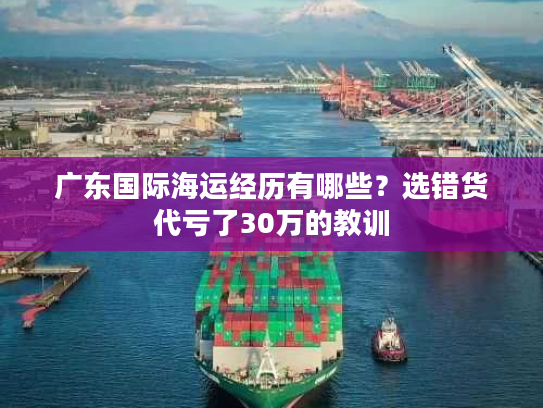 广东国际海运经历有哪些？选错货代亏了30万的教训
