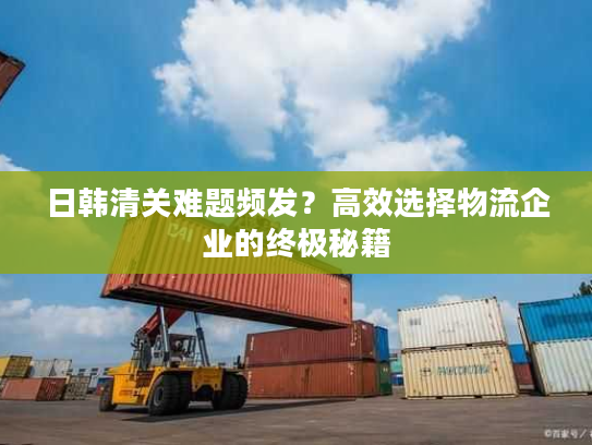 日韩清关难题频发？高效选择物流企业的终极秘籍