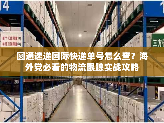 圆通速递国际快递单号怎么查?海外党必看的物流跟踪实战攻略 圆通速递国际快递单号怎么查?海外党必看的物流跟踪实战攻略