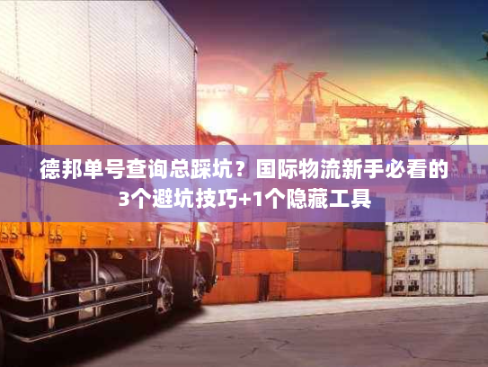 德邦单号查询总踩坑？国际物流新手必看的3个避坑技巧+1个隐藏工具