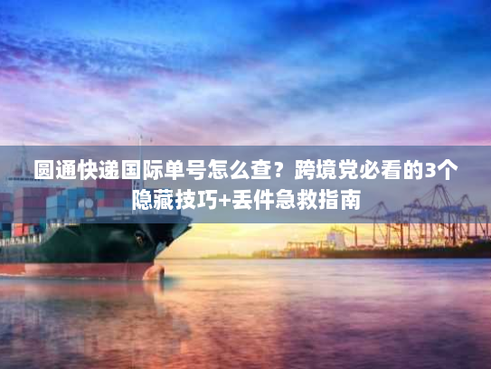 圆通快递国际单号怎么查？跨境党必看的3个隐藏技巧+丢件急救指南
