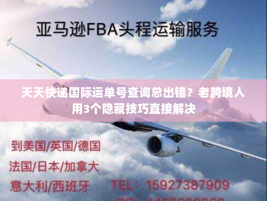 天天快递国际运单号查询总出错？老跨境人用3个隐藏技巧直接解决