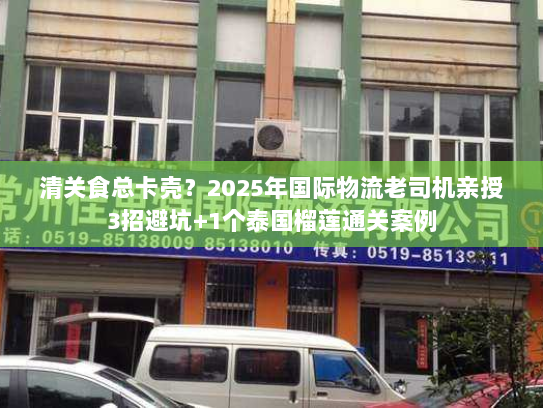 清关食总卡壳?2025年国际物流老司机亲授3招避坑+1个泰国榴莲通关案例 清关食总卡壳?2025年国际物流老司机亲授3招避坑+1个泰国榴莲通关案例