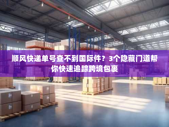 顺风快递单号查不到国际件？3个隐藏门道帮你快速追踪跨境包裹