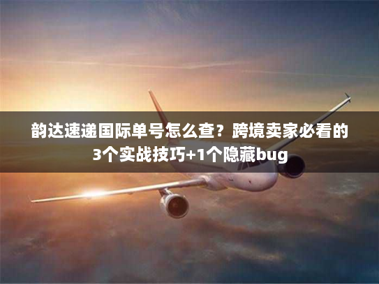 韵达速递国际单号怎么查？跨境卖家必看的3个实战技巧+1个隐藏bug