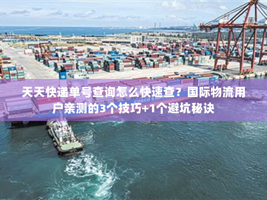 天天快递单号查询怎么快速查？国际物流用户亲测的3个技巧+1个避坑秘诀