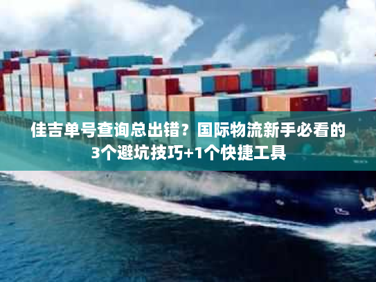 佳吉单号查询总出错？国际物流新手必看的3个避坑技巧+1个快捷工具