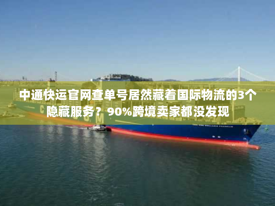 中通快运官网查单号居然藏着国际物流的3个隐藏服务？90%跨境卖家都没发现
