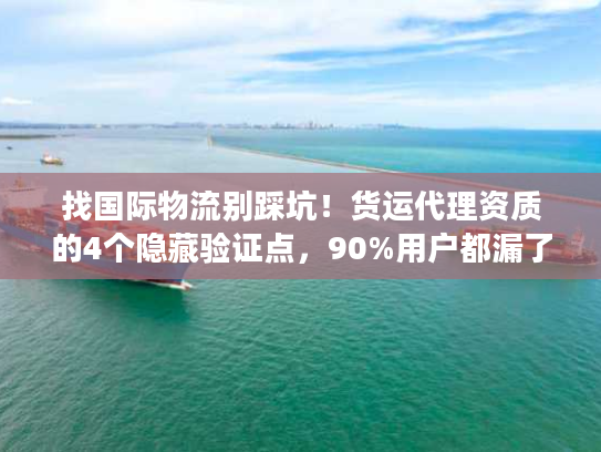 找国际物流别踩坑！货运代理资质的4个隐藏验证点，90%用户都漏了