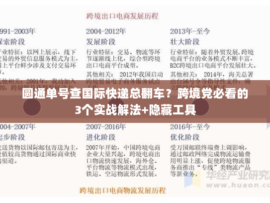 圆通单号查国际快递总翻车？跨境党必看的3个实战解法+隐藏工具