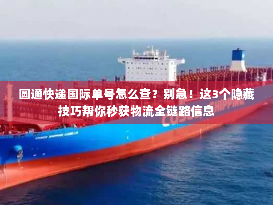 圆通快递国际单号怎么查？别急！这3个隐藏技巧帮你秒获物流全链路信息
