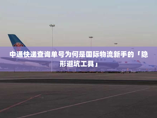 中通快递查询单号为何是国际物流新手的「隐形避坑工具」