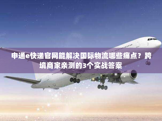 申通e快递官网能解决国际物流哪些痛点？跨境商家亲测的3个实战答案