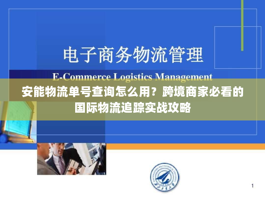 安能物流单号查询怎么用？跨境商家必看的国际物流追踪实战攻略