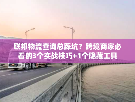 联邦物流查询总踩坑?跨境商家必看的3个实战技巧+1个隐藏工具 联邦物流查询总踩坑?跨境商家必看的3个实战技巧+1个隐藏工具