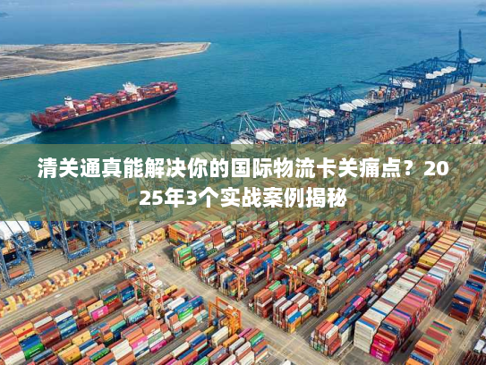 清关通真能解决你的国际物流卡关痛点？2025年3个实战案例揭秘