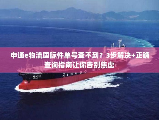 申通e物流国际件单号查不到？3步解决+正确查询指南让你告别焦虑