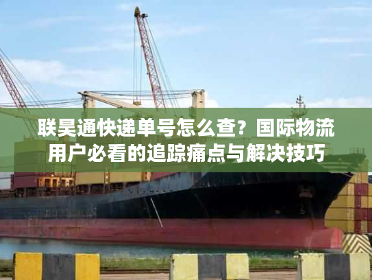 联昊通快递单号怎么查？国际物流用户必看的追踪痛点与解决技巧