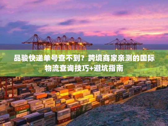 品骏快递单号查不到？跨境商家亲测的国际物流查询技巧+避坑指南