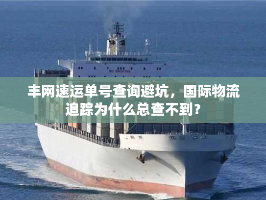 丰网速运单号查询避坑，国际物流追踪为什么总查不到？