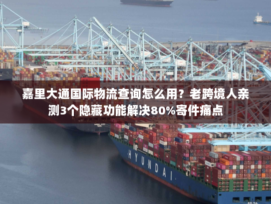 嘉里大通国际物流查询怎么用？老跨境人亲测3个隐藏功能解决80%寄件痛点