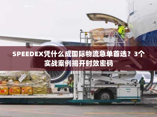SPEEDEX凭什么成国际物流急单首选？3个实战案例揭开时效密码