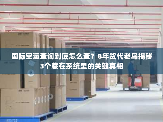 国际空运查询到底怎么查？8年货代老鸟揭秘3个藏在系统里的关键真相