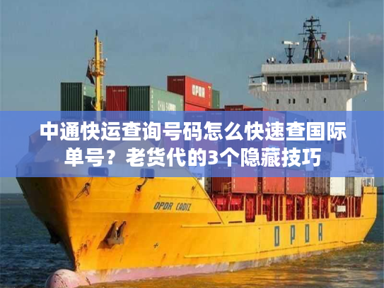 中通快运查询号码怎么快速查国际单号？老货代的3个隐藏技巧