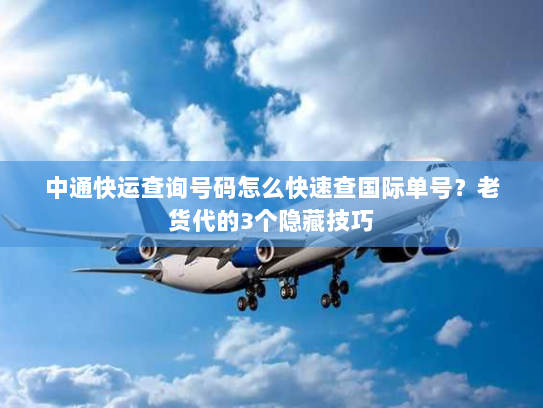 中通快运查询号码怎么快速查国际单号？老货代的3个隐藏技巧