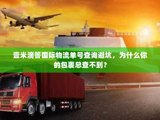 壹米滴答国际物流单号查询避坑，为什么你的包裹总查不到？