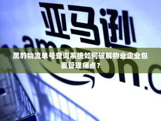 黑豹物流单号查询系统如何破解物业企业包裹管理痛点? 黑豹物流单号查询系统如何破解物业企业包裹管理痛点?