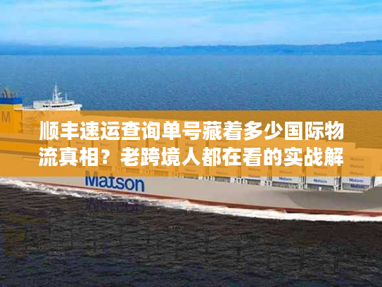 顺丰速运查询单号藏着多少国际物流真相?老跨境人都在看的实战解密 顺丰速运查询单号藏着多少国际物流真相?老跨境人都在看的实战解密