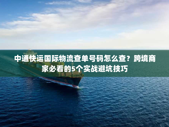 中通快运国际物流查单号码怎么查？跨境商家必看的5个实战避坑技巧
