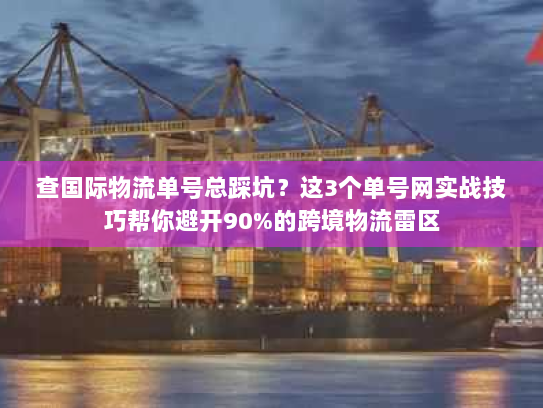 查国际物流单号总踩坑？这3个单号网实战技巧帮你避开90%的跨境物流雷区