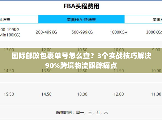 国际邮政包裹单号怎么查？3个实战技巧解决90%跨境物流跟踪痛点
