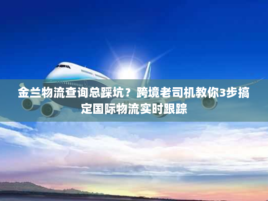 金兰物流查询总踩坑？跨境老司机教你3步搞定国际物流实时跟踪