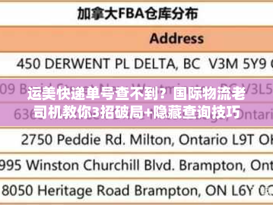 运美快递单号查不到？国际物流老司机教你3招破局+隐藏查询技巧