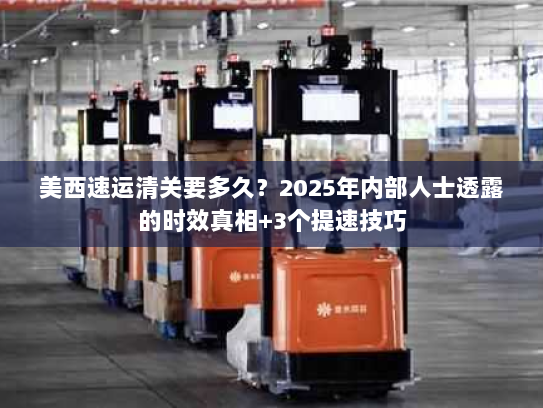 美西速运清关要多久？2025年内部人士透露的时效真相+3个提速技巧