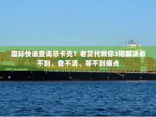 国际快递查询总卡壳？老货代教你3招解决看不到、查不清、等不到痛点